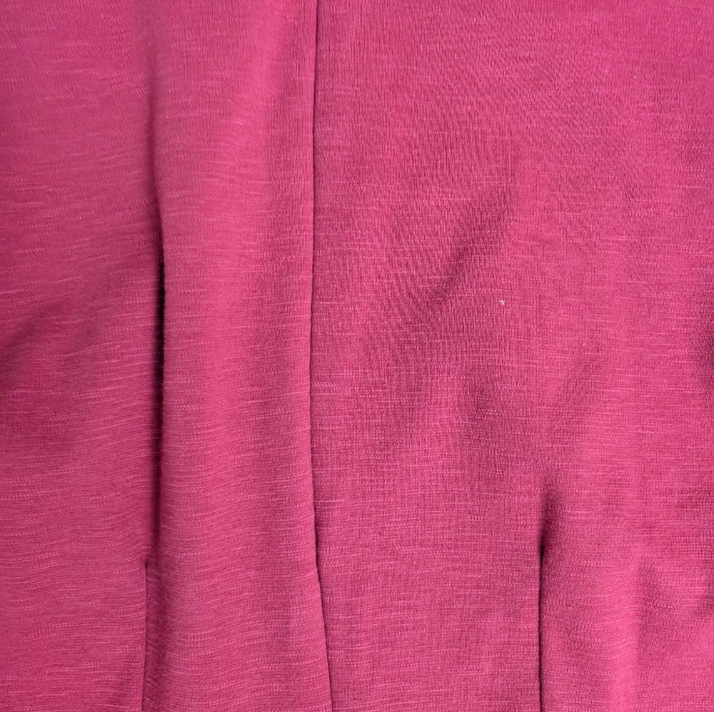 EUC Old Navy Sheath Midi Dress 3/4 Sleeve Maroon Zip Back Size Small - Picture 8 of 9